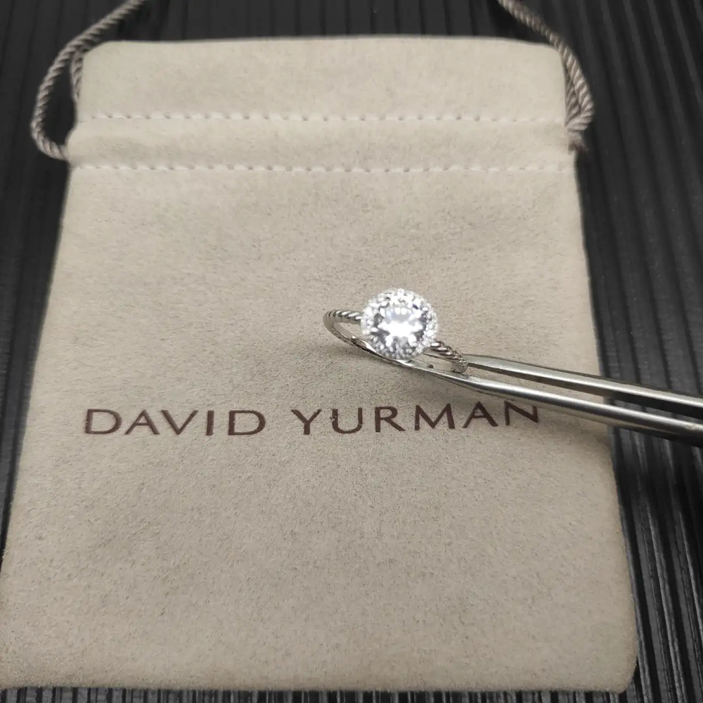 David Yurman Round Halo Diamond Ring